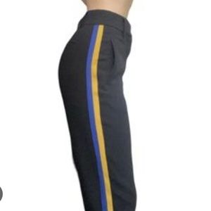 Wilfred Free Dress Pant with yellow and blue stripe cropped